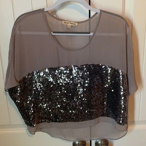 Breezy fun and sparkly top!
